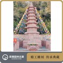 芝麻白石雕經(jīng)文塔比丘尼石雕舍利塔福建石雕佛塔