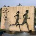 体育运动石雕人物跑步石雕运动主题雕塑健身石雕