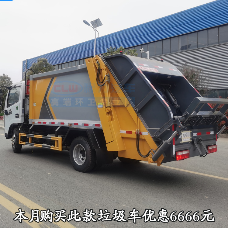 东风小多利卡10吨压缩垃圾车学校用的垃圾车价格便宜