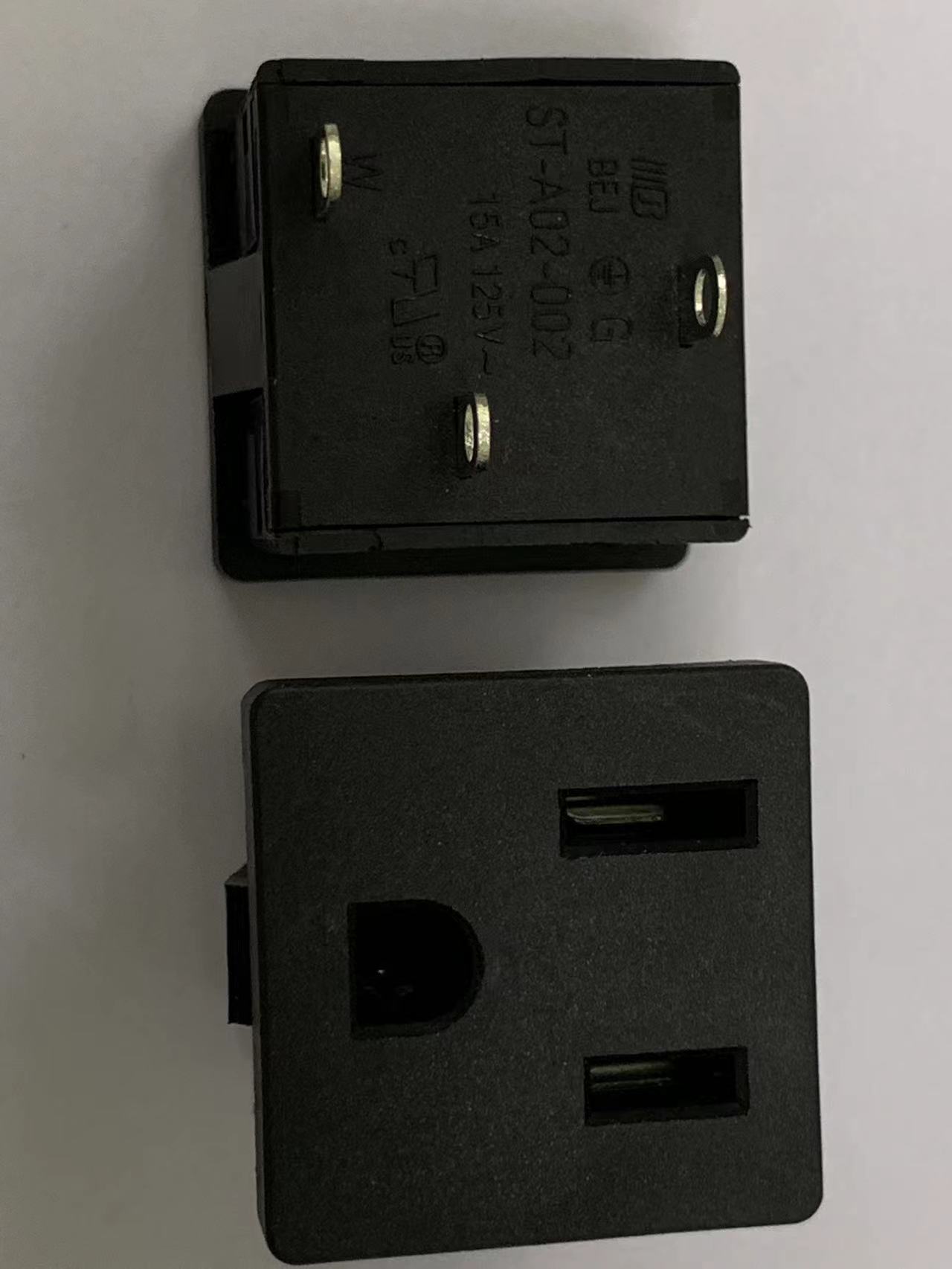 贝尔佳BEJ美式储能插座之ST-A02-002D美规三孔电源插座
