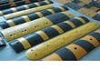 陕西停车场橡胶减速带道路人字形线槽斜坡垫马路铸铁缓冲带厂家