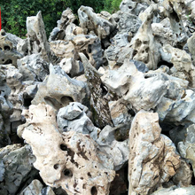 太湖石独石假山灰色白色景观石园林装饰叠层假山公园多色太湖石