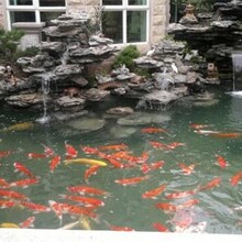 大型落地石材假山流水喷泉原石头鱼缸造景庭院花园别墅水景观摆件
