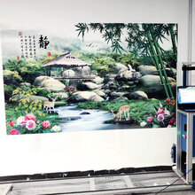 工业级3D墙体彩绘机瓷砖宣传背景墙涂鸦机广告建设绘画创业设备