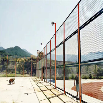 加工定做學校綠色球場圍網(wǎng)公園運動場菱形勾花圍欄