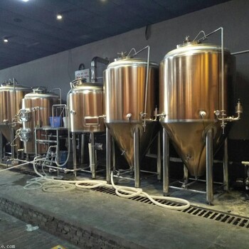 生产啤酒设备的厂家哪家好2吨啤酒设备发酵罐做啤酒的机器