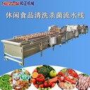 蔬菜氣泡清洗機全自動(dòng)凈菜清洗設備噴淋式洗菜機海鮮清洗機