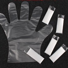 一次性PE手套AB型A面压纹B面平滑家务餐饮食品级透明手套