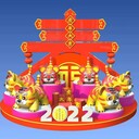 2022虎年美陳吉祥物現(xiàn)貨萌萌虎時尚虎如虎添翼種類多多價格美麗