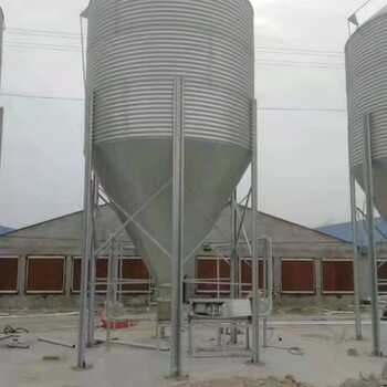 养殖场全自动上料系统饲料存储设备镀锌板料塔各种规格
