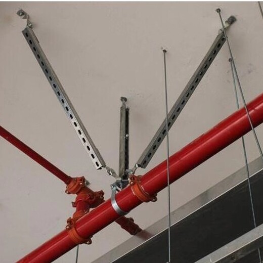 河南郑州市抗震支架矩形通风横向抗震支架风管消防抗震支吊架