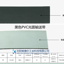 沈陽輕型輸送帶廠家-黑色PVC輕型輸送帶物流輸送帶圖片