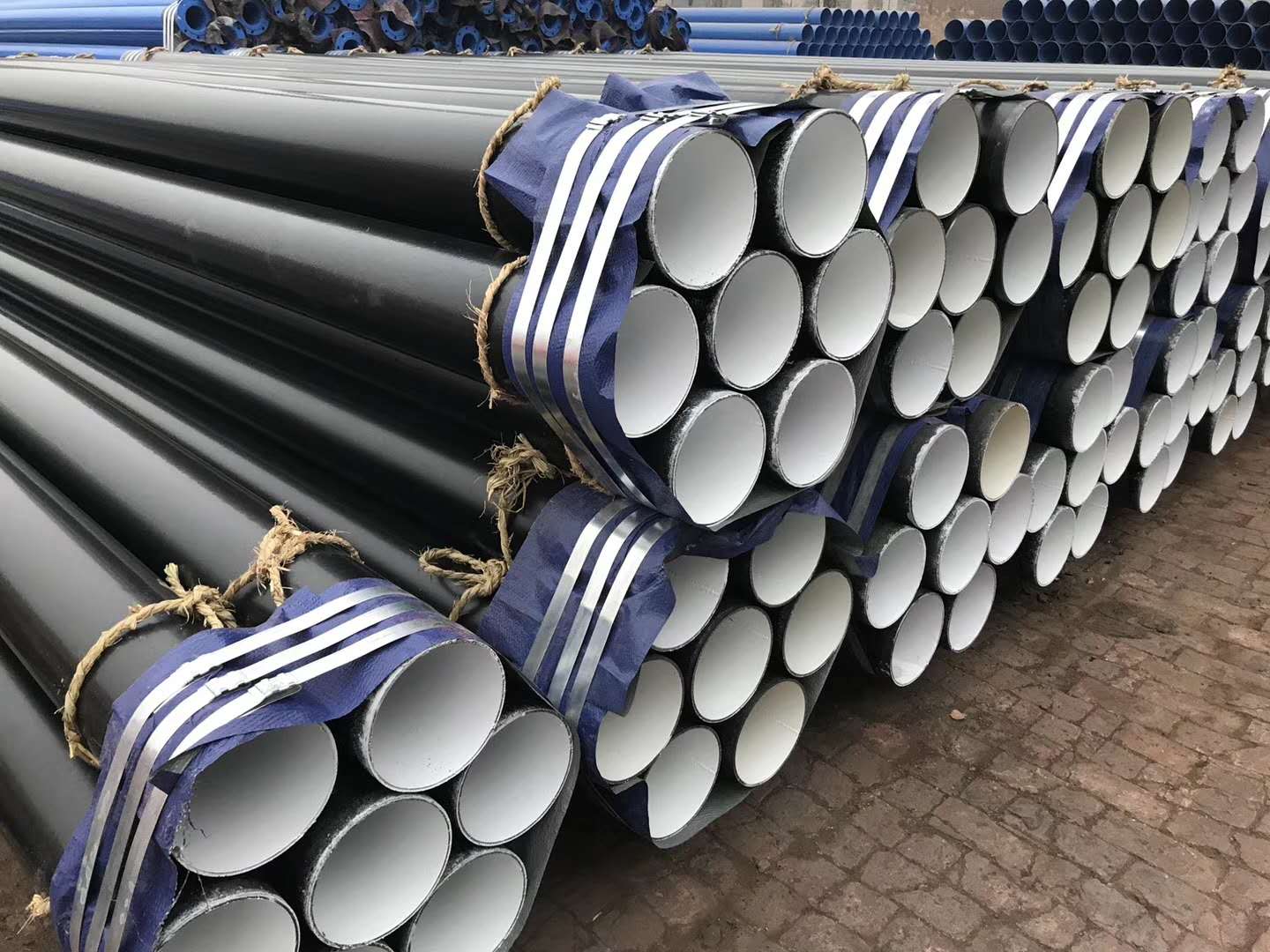 蚌埠市污水管线内外环氧煤沥青防腐钢管给水立管涂塑钢管一站式购买