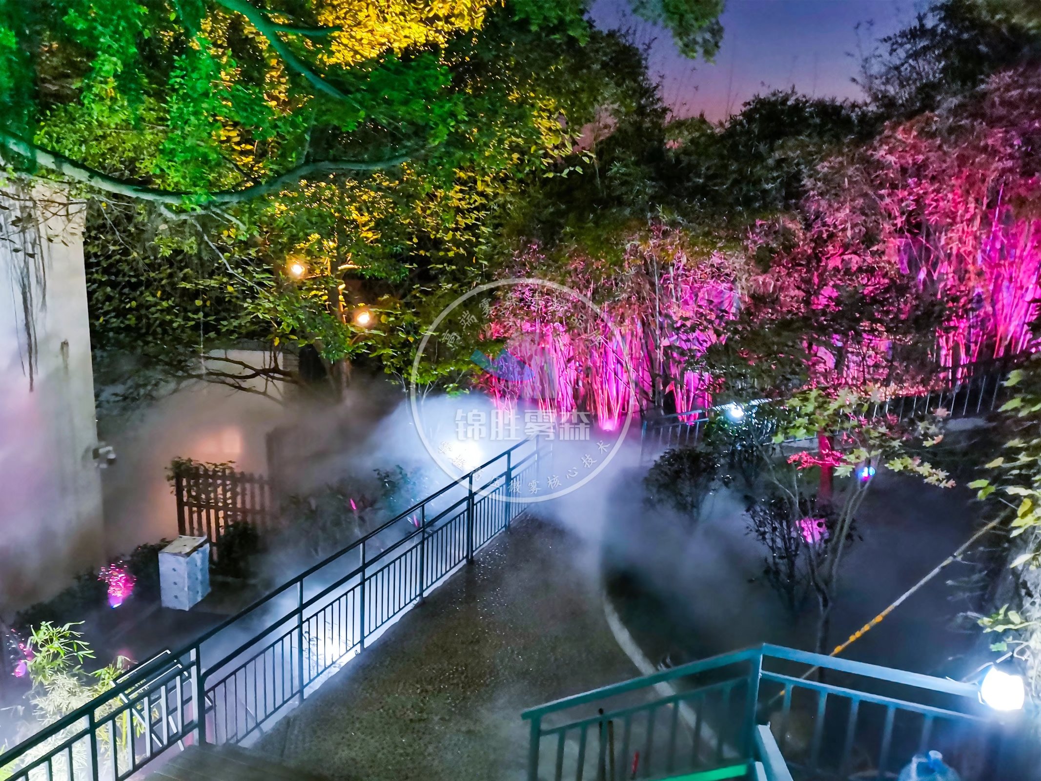 广东锦胜雾森生态餐厅景观人造雾喷雾