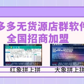 河北秦皇岛拼多多店群提供群控软件红象对接供应链