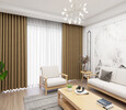 日式和風窗簾布藝客廳落地窗素色遮光記憶定型窗簾