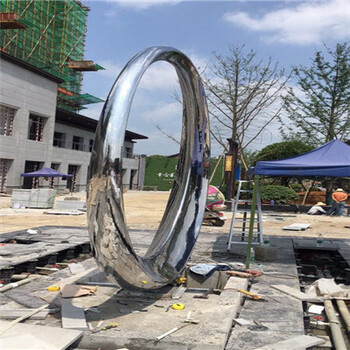 汕头公园公共场所304不锈钢圆形雕塑摆件众钰定制