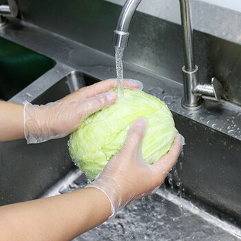 一次性PVC手套透明色食品级手套食品加工家用防护蛋糕烘焙