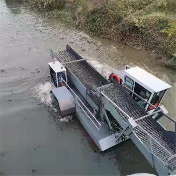 小型河面垃圾清理船水草收割设备水葫芦清理船河道清洁设备