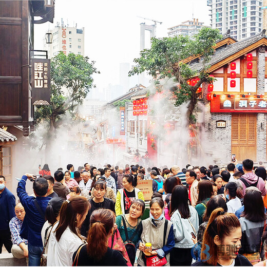 景区人造雾/公园景区烟雾系统博驰园林景观造雾设备