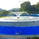 赣州万亩鱼业镀锌板帆布鱼池水产养殖设备安装简单排污方便