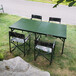 钢制野战会议桌野营休闲野餐桌凳可折叠会议桌