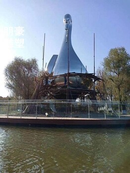 文化景觀天鵝雕塑化學題材街景小品供求公共天鵝雕塑