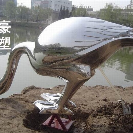 铁艺丹顶鹤雕塑-彩钢制作-异形丹顶鹤雕塑厂家