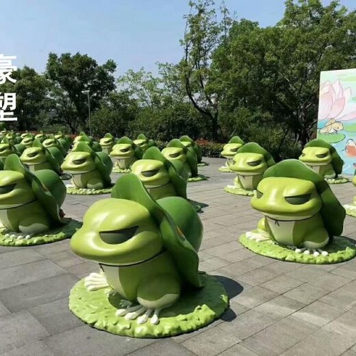 大型青蛙雕塑-彩钢制作-镜面青蛙雕塑厂家