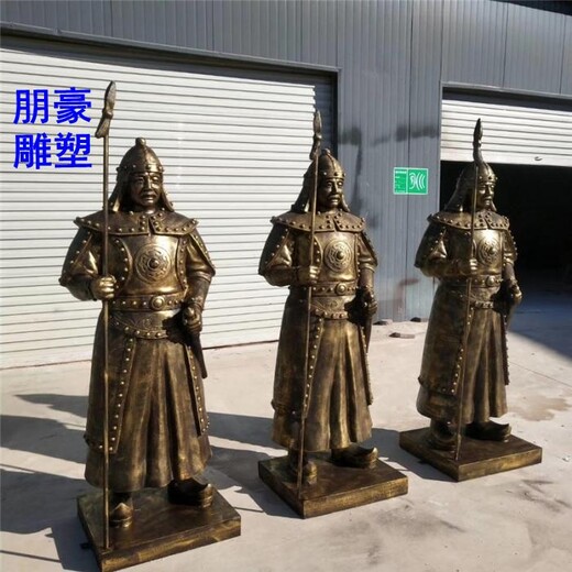 卡通武士雕塑-城市广场雕塑-拉丝武士雕塑厂家