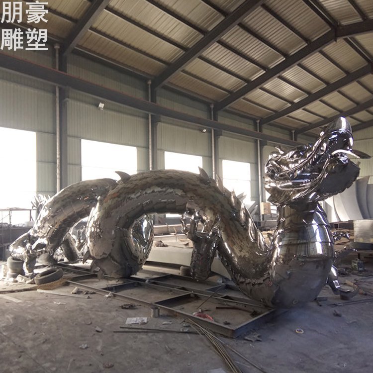 龙头雕塑生产供应商-体育神龙雕塑-景观双龙雕塑