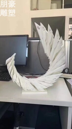 凤尾雕塑选定生产厂家-白钢羽翼雕塑-大型尾羽雕塑