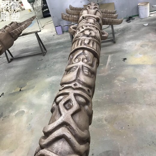 甲骨文雕塑-公共罗马柱雕塑-标示甲骨文柱子雕塑
