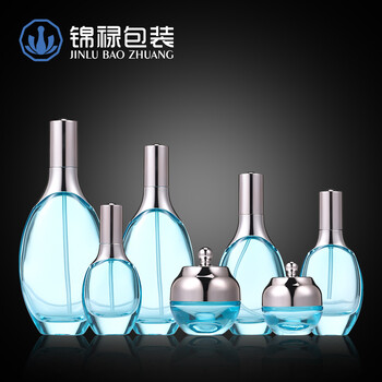 化妆品玻璃瓶套装现货批发膏霜瓶厂家定制乳液瓶分装玻璃瓶