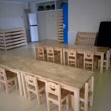 烟台幼儿园课桌椅厂家/儿童木制桌椅批发/幼儿园橡木课桌椅
