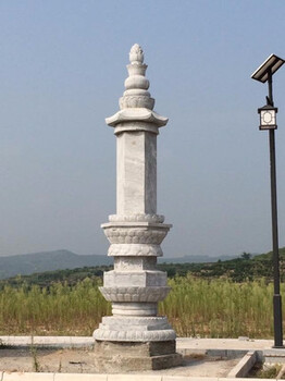 福建石雕厂，寺庙石雕经幢，大型石柱雕刻