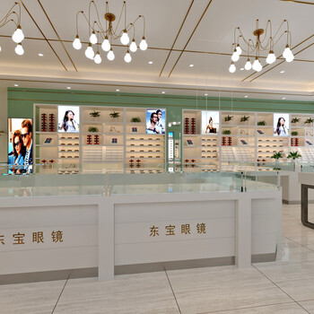 磁县眼镜店设计装修公司磁县定做眼镜柜台厂家展柜制作