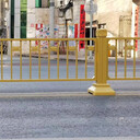 道路护栏之黄金莲花护栏文化隔离栏市政护栏金黄色护栏现货