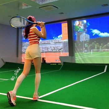 室内运动馆AR互动投影墙面虚拟壁球互动网球训练分数练习游戏设备
