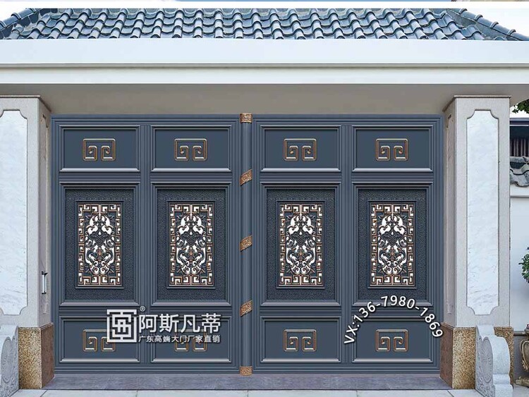 庭院圍墻大門效果圖歐式別墅大門