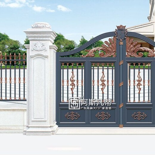 台州别墅大门柱子效果图铝艺楼梯铝艺栏杆
