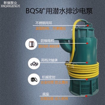 新强BQS矿用隔爆潜水泵排沙电泵11KW矿用泵