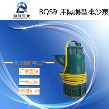 新强110KW矿用防爆泵隔爆型潜水电泵BQS排沙泵矿用防爆排沙电泵