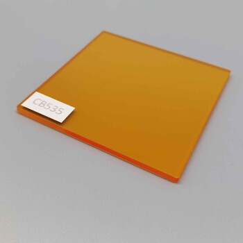 535nm吸收截止型光学玻璃CB535橙色玻璃滤光片