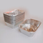 小型长方形深铝箔盒打包饭盒烧烤盘一次性餐具