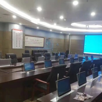 会议室一体机超薄升降器智能会议系统