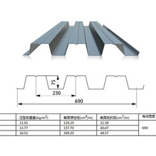 冠洲压型钢板Q355B高锌层YX75-230-690开口楼承板全国供应