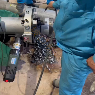 外卡式管道切割坡口机野外施工液压坡口机视频图片3