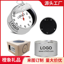 罐头闹钟台钟创意磁贴小时钟礼品罐头钟图案主题不限可印刷