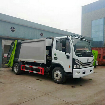擺臂壓縮式垃圾車8方后裝壓縮垃圾車